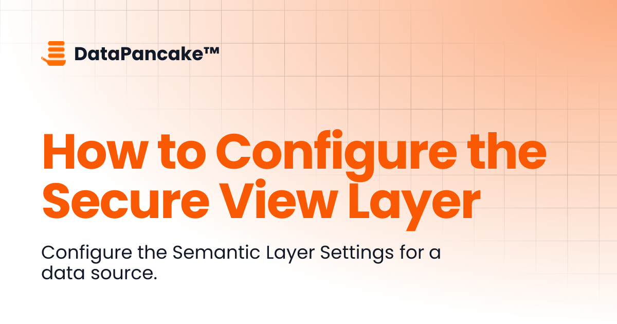How to Configure the Secure View Layer | DataPancake™